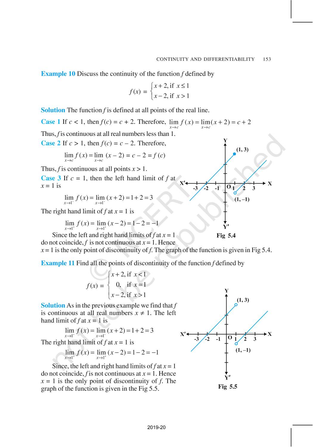 Continuity And Differentiability - NCERT Book of Class 12 Mathematics